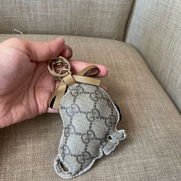 Authentic Gucci PVC leather DOG bag charm key holder - Picture 6 of 8